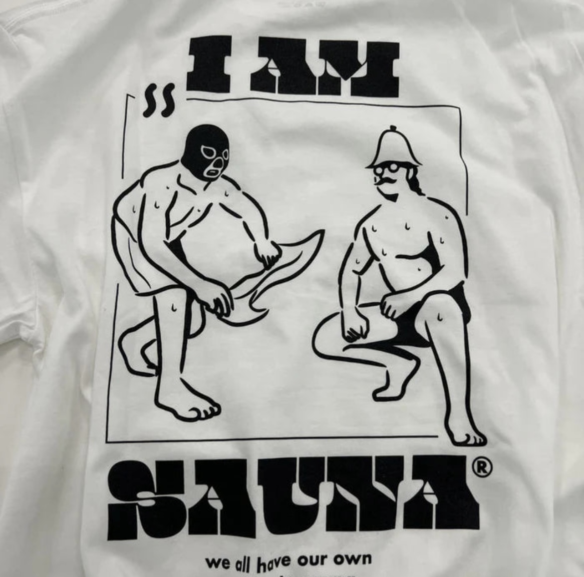 I am Sauna　ドライシルキータッチ 半袖 Tシャツ (NEPPA) WHT