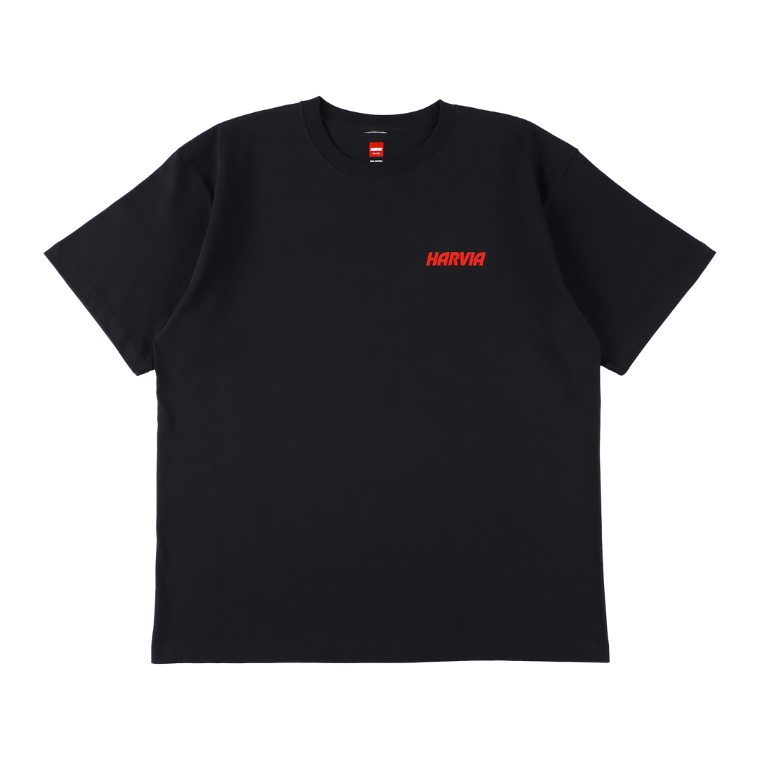 ハルビア　ロゴ入りTシャツ 黒XL