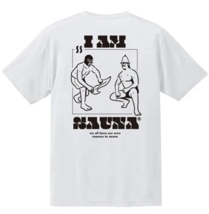 I am Sauna　ドライシルキータッチ 半袖 Tシャツ (NEPPA) WHT