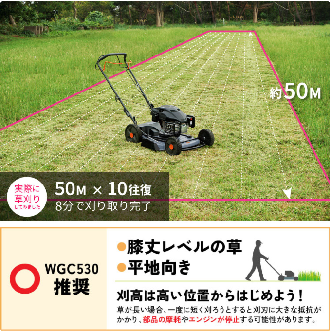 PLOW　プラウ　自走式草刈機　WGC530（MEIKIパワーエンジン搭載モデル）