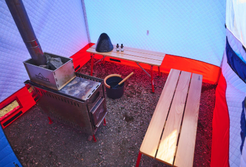 3層式テントサウナ　MORZH LUX（モルジュ ラックス）Tricolor（STOVE 1.2）