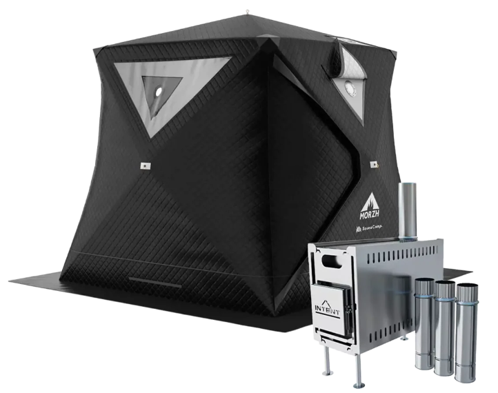 3層式テントサウナ　MORZH CUBE（モルジュ キューブ）Black（STOVE 1.2）