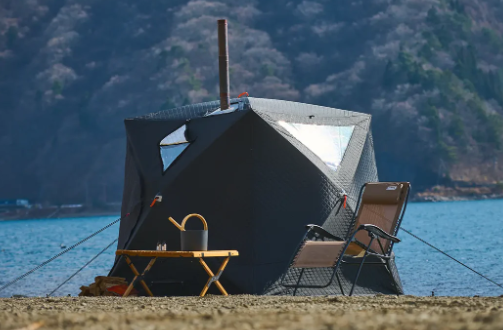 3層式テントサウナ　MORZH CUBE（モルジュ キューブ）Black（STOVE 1.2）