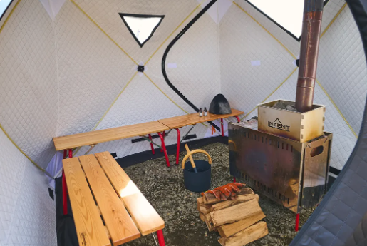 ３層式テントサウナ　MORZH CUBE（モルジュ キューブ）Tricolor（STOVE 1.2）