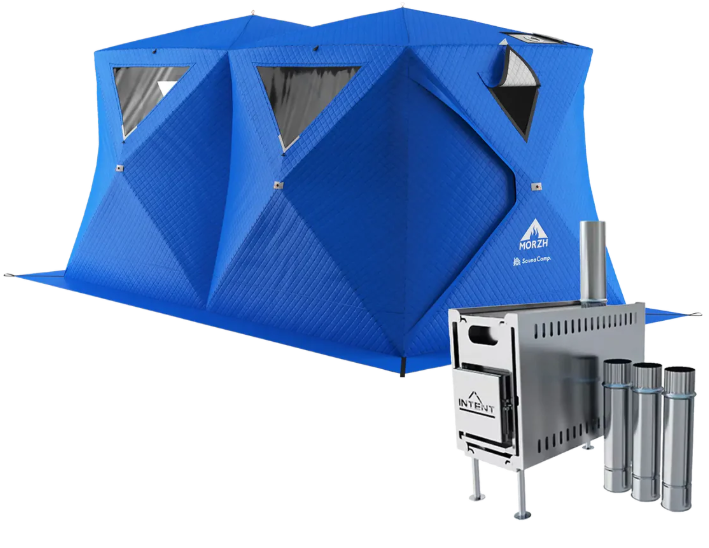 ３層式テントサウナ　MORZH CUBE DOUBLE（モルジュ キューブ ダブル）Blue（STOVE 2.0）